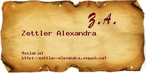 Zettler Alexandra névjegykártya